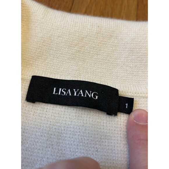 Lisa Yang Ivan Whipstitched 100% Cashmere Mini Polo Dress Button Collar Size 1 S - Picture 4 of 6